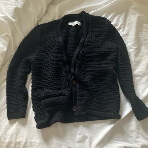 LOFT Black Textured Women's Cardigan
